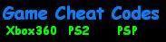 xbox360 cheats Ps2 codes